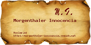 Morgenthaler Innocencia névjegykártya